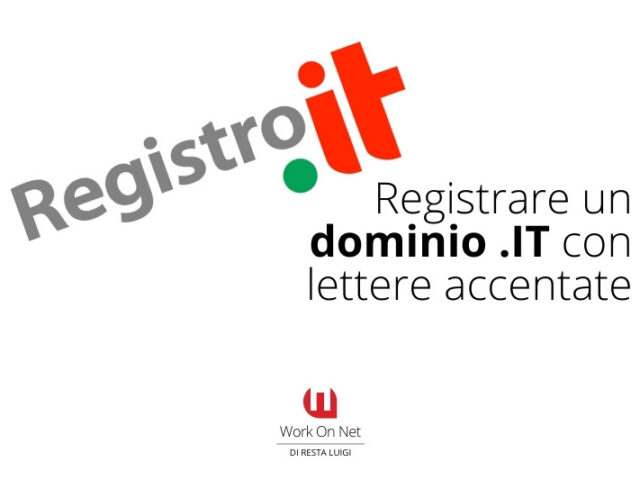 Registrare un dominio .IT con lettere accentate