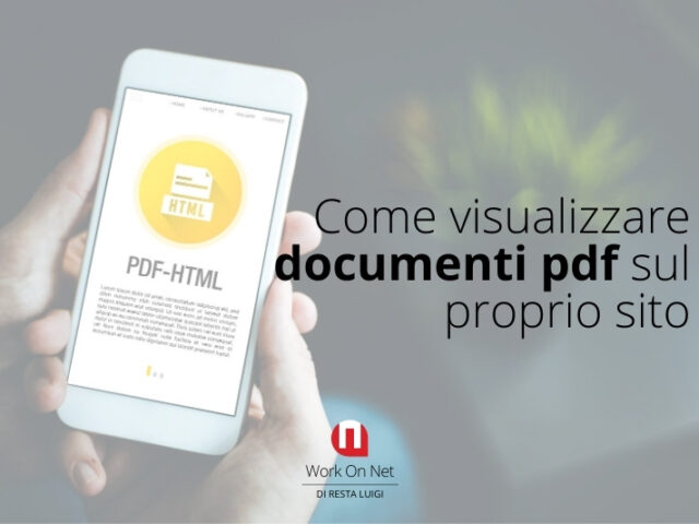 Come visualizzare documenti pdf sul proprio sito